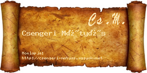 Csengeri Mátyás névjegykártya