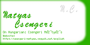 matyas csengeri business card